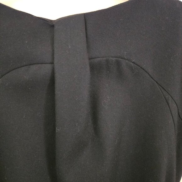 COS Black Wool Cashmere Short Sleeve Midi Coat Dress Belted Hidden Button Size M - Picture 6 of 10